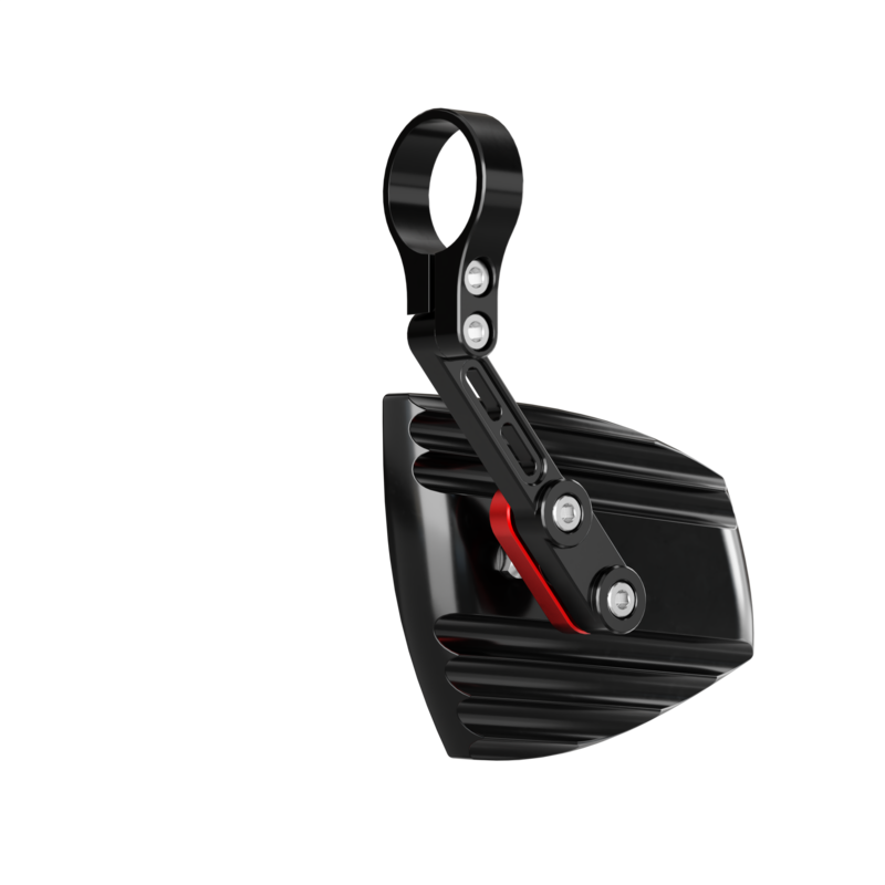 HIGHSIDER pro Lenkerendenspiegel Wave Schwarz/Rot (Paar)