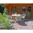 Vorschaubild Garden Pleasure Esstisch-Set ARVADA, Tisch + 4 Sessel, Akazie / Polyrattan / 100 % Polyester / Akazie