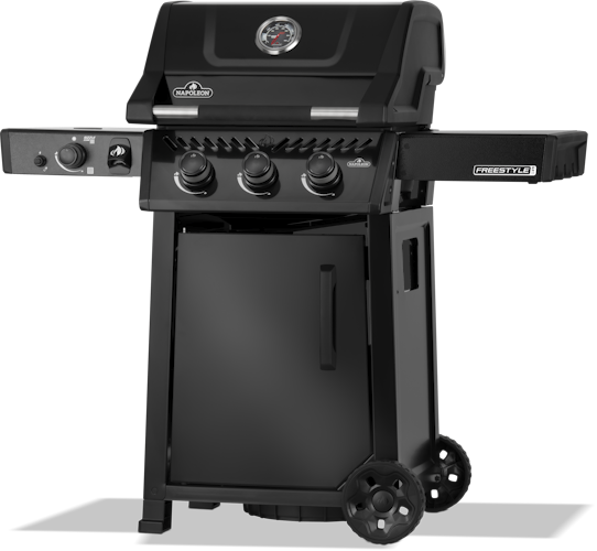 Napoleon Freestyle PRO 365, 3 Hauptbrenner, SIZZLE ZONE Seitenbrenner und Tür, Schwarz
