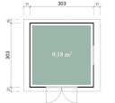 Vorschaubild Wolff Finnhaus WPC Gartenhaus Style D / Terra 3030 Anthrazit/Hellgrau - 28 mm 
