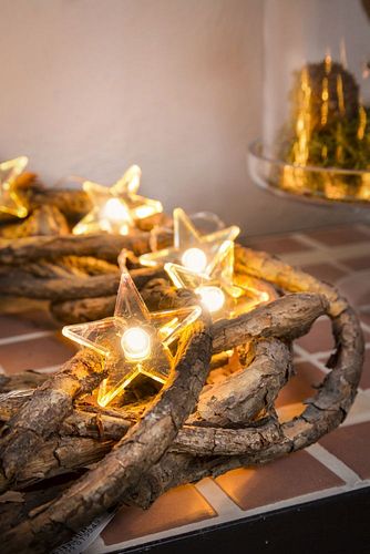 Konstsmide Weihnachtsbeleuchtung  LED Dekolichterkette klare Sterne