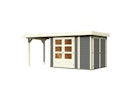 Vorschaubild Karibu Woodfeeling Gartenhaus Retola 2/3/4/5/6 inkl. Anbauschrank u. 240 cm Schleppdach