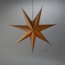 Vorschaubild Konstsmide Weihnachtsbeleuchtung Weihnachtsstern Leinenoptik in hanffarben, 60 cm