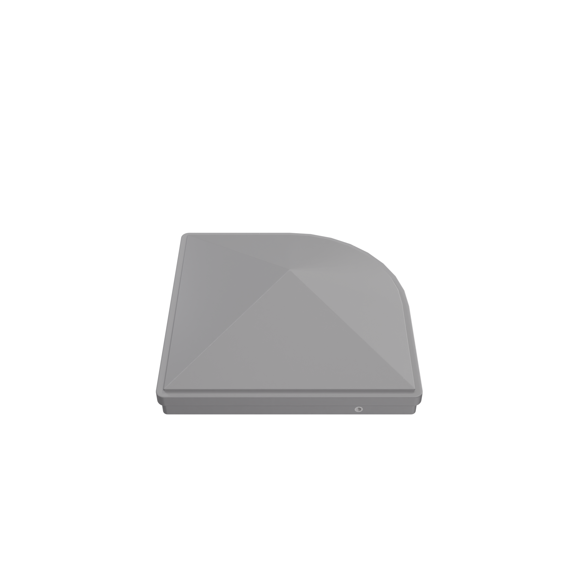 Thumbnail - GroJa Premium-Pfostenkappe Silbergrau 7x7 cm, Zinkdruckguss für variable Alu-Steckzaunpfosten