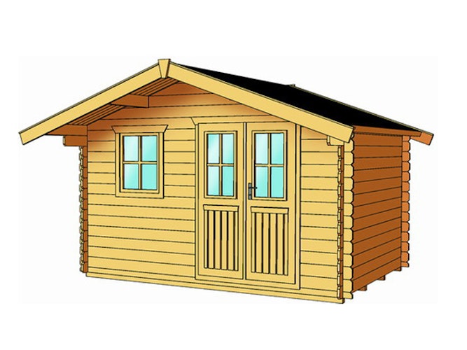 Skan Holz 28 mm Gartenhaus Malaga