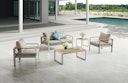 Vorschaubild Garden Pleasure Lounge-Set FLORENCE, Aluminium Champagner / Nonwood / Kissen 100 % Polyester Beige