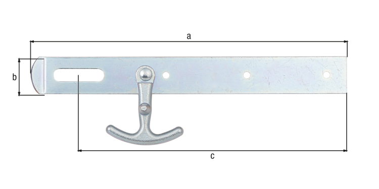 Alberts® Überfalle, mit Haken, galv. verzinkt dickschichtpassiviert, LxB Überfalle: 250x30 mm 316389