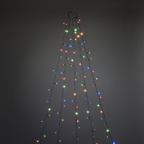 Konstsmide Weihnachtsbeleuchtung  LED Baummantel RGB H180cm Ring Ø8cm