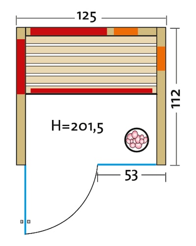 Infraworld Infrarotkabine TrioSol Glas 125 Zirbe VG inkl. 5-teiligem gratis Zubehörset