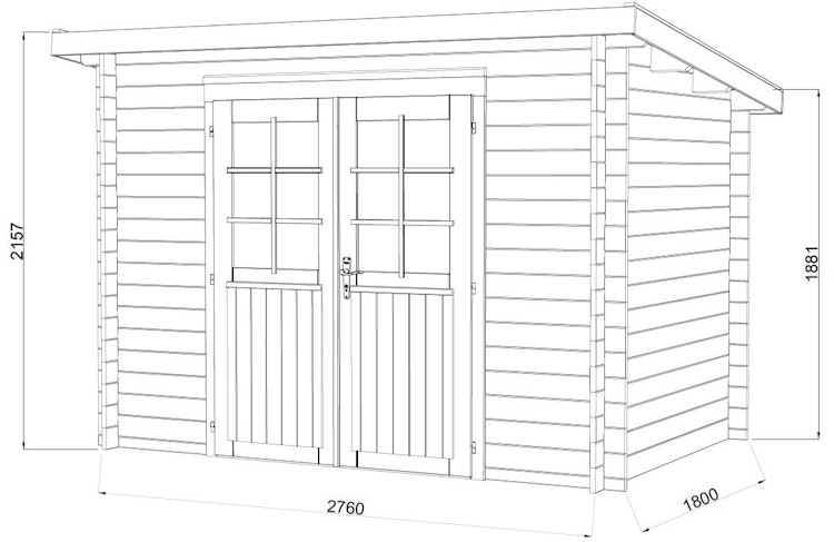 Palmako Gartenhaus Alice 4,7 m² - 28 mm