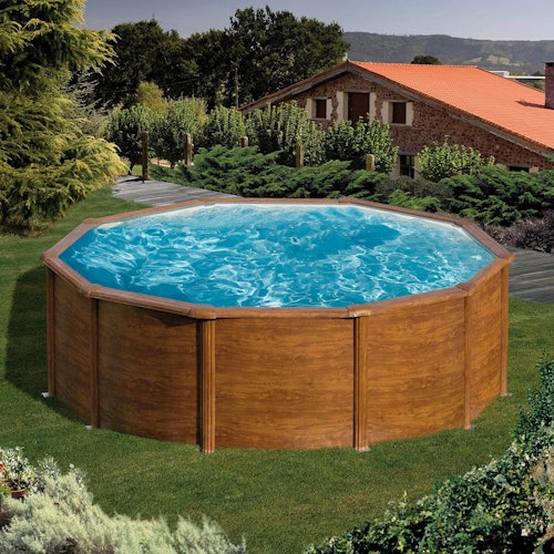 Summer Fun Rundbecken-Set Holzfarben Ø460x120cm