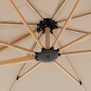 Vorschaubild doppler Pendelschirm ALU WOOD 400 x 300 LED, Aluminium Esche-Optik / 100 % Polyester 180 g/m²