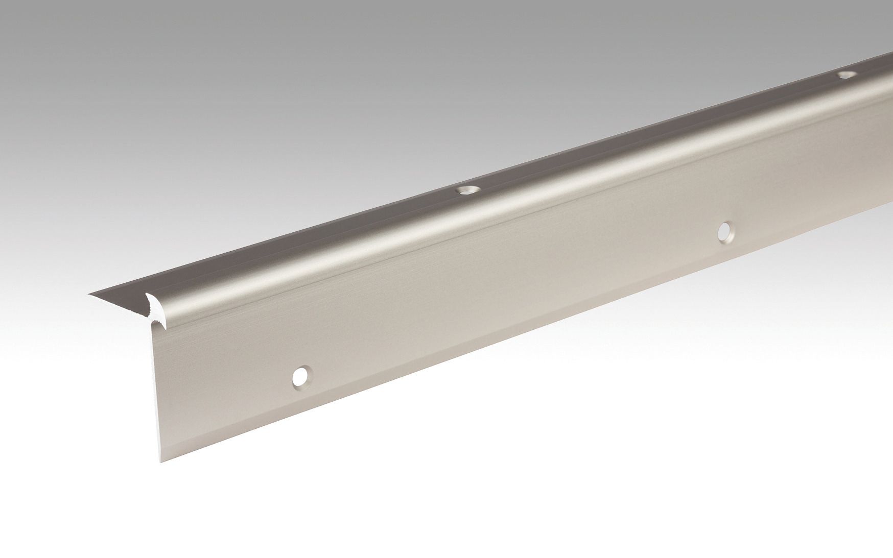 MEISTER Treppenkantenprofil Typ 5 (5 bis 6 mm) Edelstahl-Oberfläche 340 - 2700 mm