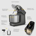 Ooni Küchenmaschine Halo Spiralmixer Dark Grey