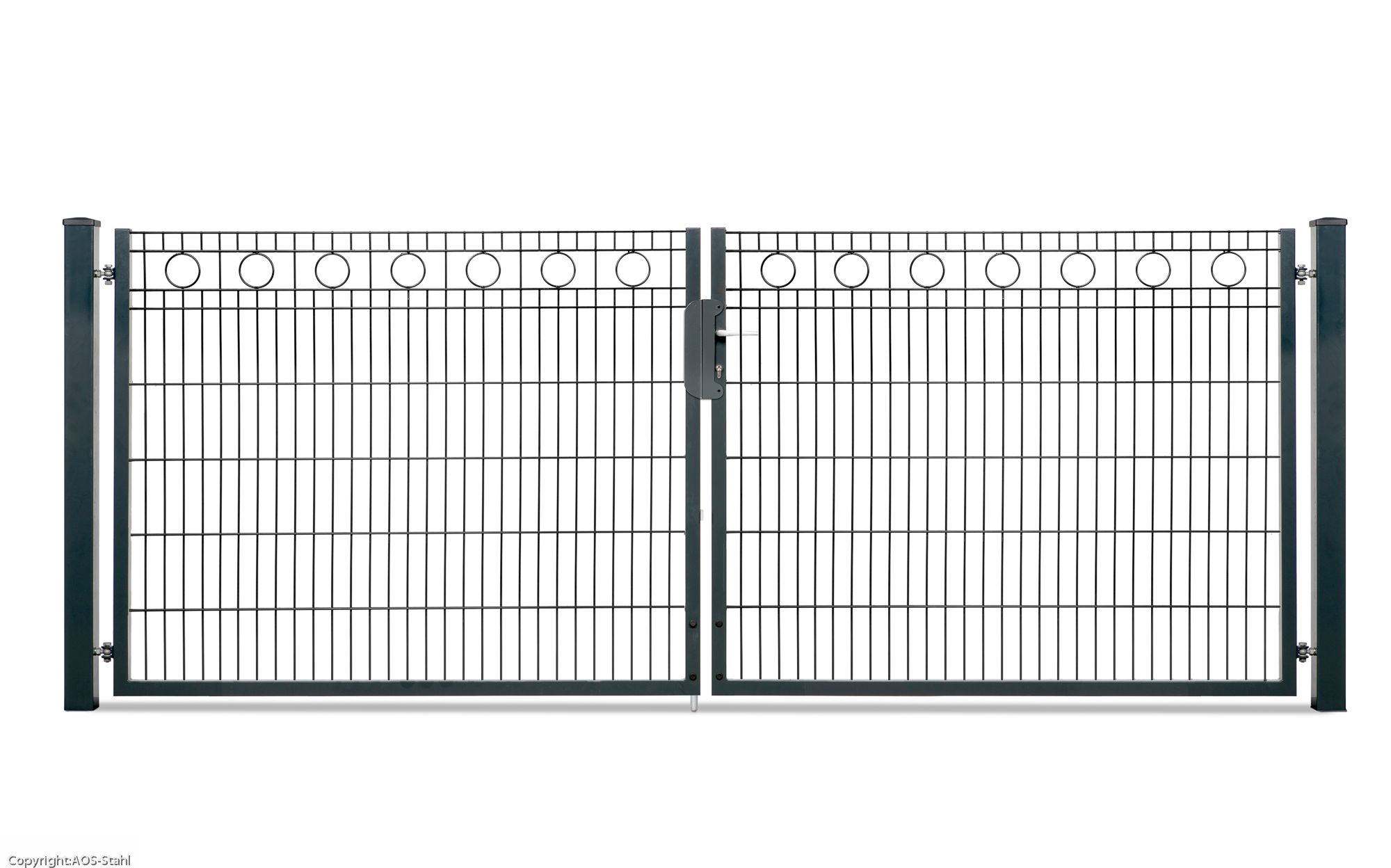 dz Flügeltor VARIO Residenz standard ROM Doppeltor Anthrazit RAL 7016