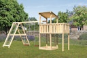 Vorschaubild Akubi Kinderspielturm Anna mit Pultdach inkl. Anbauplattform, Doppelschaukel und Klettergerüst