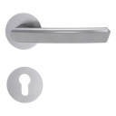 Vorschaubild Griffwerk Jette JETTE CRYSTAL PIATTA S -Edelstahl matt Rosettengarnitur rund -Flachrosette -PZ TS 37-45mm