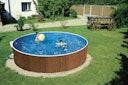 Vorschaubild myPOOL Swimming Pool Poolset Splash mit Sandfilteranlage - Holzoptik