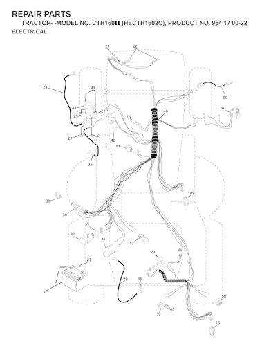 Husqvarna Gartentraktoren CTH160 II, HECTH1602C, 954170022, 2001-02