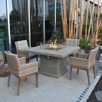 Gardenforma Gas Feuerstelle Birmingham aus Faserbeton in Betonoptik, grau Betongrau