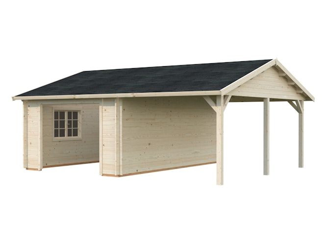 Palmako Garage Roger 19,0 + 16,2 m² - 44 mm - ohne Tor