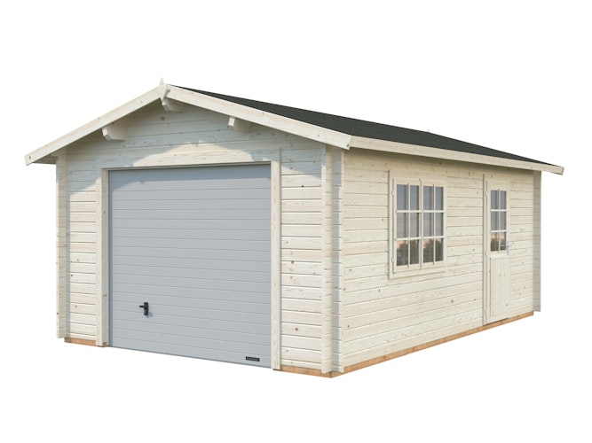 Palmako Garage Roger 19,0 m² - 44 mm - mit Sektionaltor
