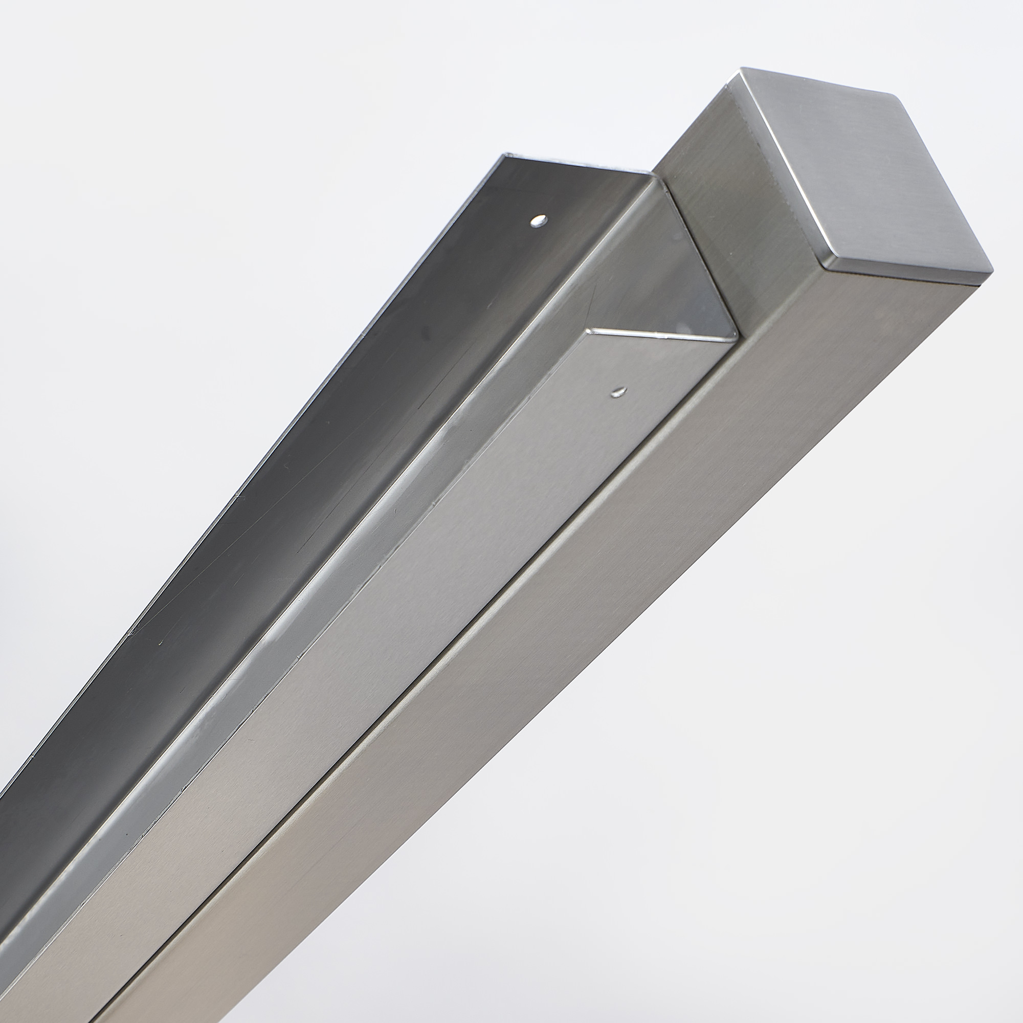 Bambusbasis Modul5 Slimline, Pfosten mit Ankerplatte Anfangs- / Endpfosten  für Zaunfeld 202 cm V2A, pulverbeschichtet R...