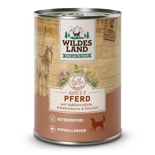 Wildes Land Hundenassfutter 400g