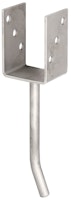 Alberts® Edelstahl U-Pfostenträger 104x60x4mm Betonanker Rundstahl für verschiedene Pfostenstärken
