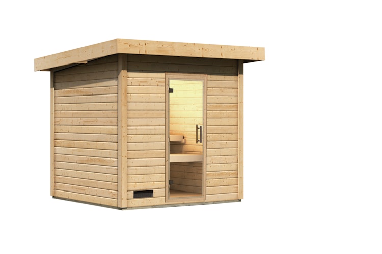 Karibu Gartensauna Saunahaus Caapi 3 inkl. gratis Sauna-Zubehörset im Wert von 234,94 €
