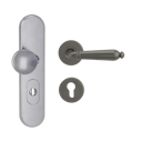 Vorschaubild Griffwerk Kombi-Schutzbeschlag TITANO SB_882 mit Griff CAROLA 72mm Zylinderabdeckung Tür 38-50mm CAROLA Kaschmirgrau