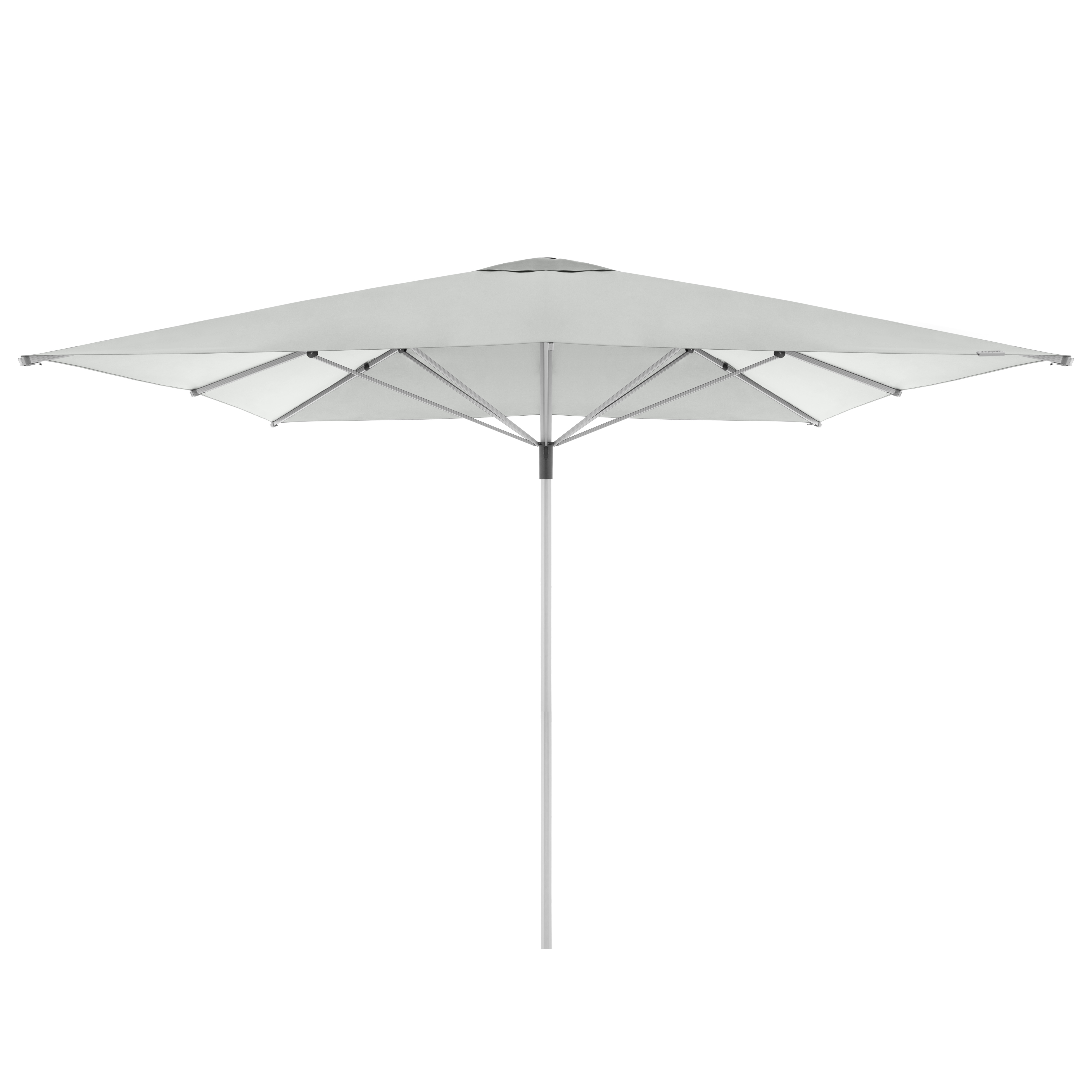 Doppler Mittelmastschirm TELESTAR 400 x 400 Telescope, Aluminium Silber / 100 % Polyester 180 g/m² Hellgrau