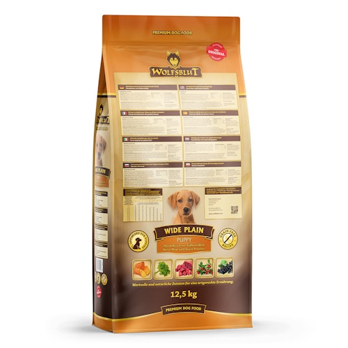 WOLFSBLUT Wide Plain Puppy Pferdefleisch mit Süßkartoffeln Hundetrockenfutter