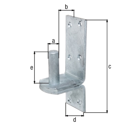 Alberts® Kloben ⌀20 mm auf Platte 189x60 mm feuervz.