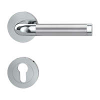 Griffwerk SIMONA Schraubtechnik GK4 -Chrom/Edelstahl Rosettengarnitur -Schraubt. -PZ -TS 40-45mm