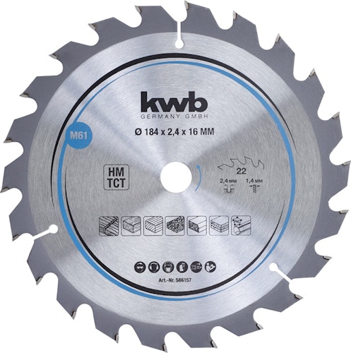 kwb Sägebl HM Mittel 184x16 Z22 586157