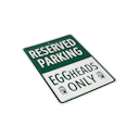 Vorschaubild Big Green Egg Parkplatzschild - EGGheads only