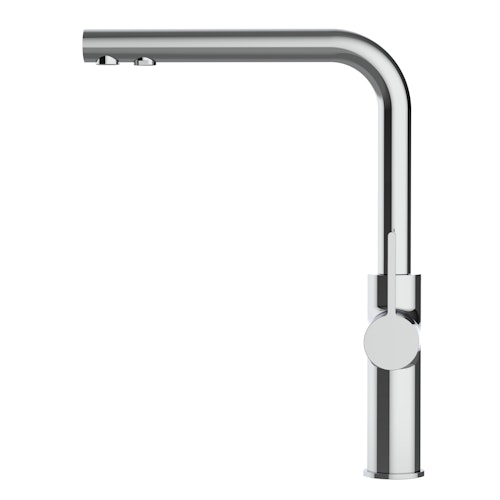 4 Wege Wasserhahn Küchenarmatur, FC, mit 360° schwenkbarem L-Auslauf, Verchromt