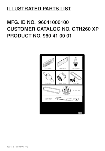 Husqvarna Gartentraktoren GTH260 XP, 96041000100, 2006-01