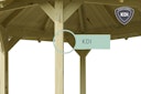 Vorschaubild Karibu 4-Eck Pavillon Bergen 1 kesseldruckimprägniert Sparset inkl. Dachschindeln