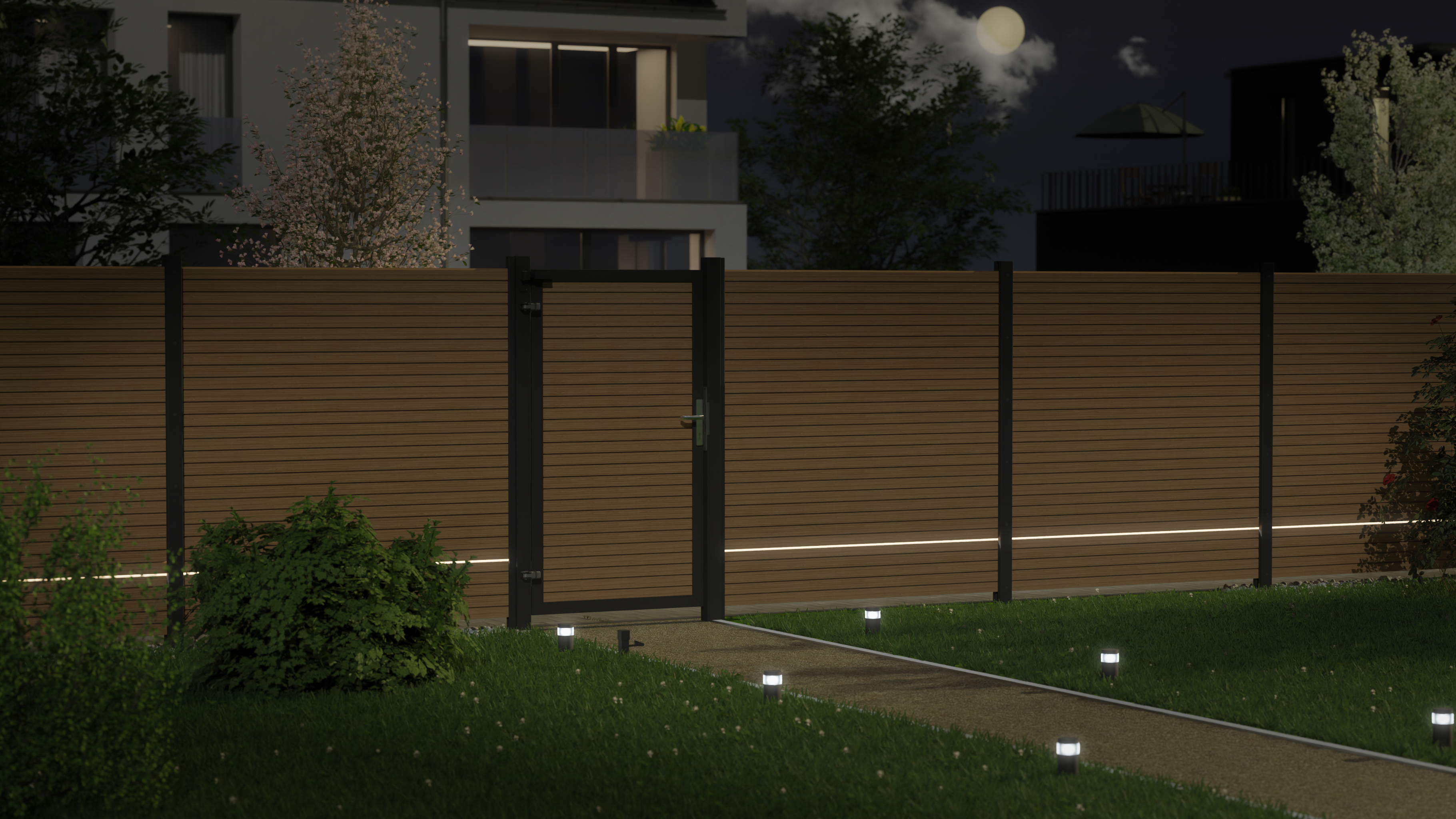 TraumGarten SYSTEM Rhombus Lichtleiste vintage-oak 179 x 6 x 2