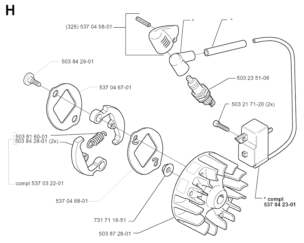 Explosionszeichnung Ersatzteile
