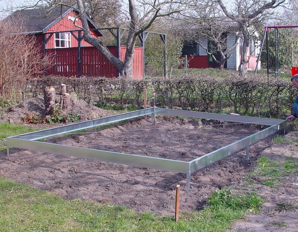 Halls Stahlfundament für Gewächshaus Qube 6,6 m² 9,9 m² 13 m²