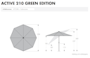 Vorschaubild doppler Mittelmastschirm ACTIVE 210 Green Edition, Stahl Anthrazit / Polyester 180 g/m²