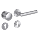 Vorschaubild Griffwerk Wechselgarnitur VAYA 128 LUCIA fast2fix Fast2Fix GK3 Rosetten rund Knopf R2 Edelstahl matt R