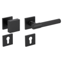 Vorschaubild Griffwerk Wechselgarnitur VAYA 136 ARIS fast2fix Fast2Fix Rosetten eckig Knopf SQUARE Graphitschwarz R