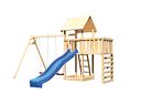 Vorschaubild Akubi Kinderspielturm Lotti mit Satteldach inkl. Wellenrutsche, Doppelschaukelanbau, Anbauplattform und Kletterwand