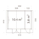 Vorschaubild Palmako Gartenhaus Emma 14,2 m² - 34 mm