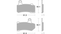 Brembo Bremsbelag Typ SP, Sintermetall, Bremsbelag "07HD17" Satz