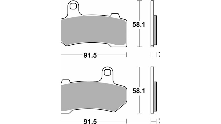 Brembo Bremsbelag Typ SA, Sintermetall, Bremsbelag "07HD17" Satz